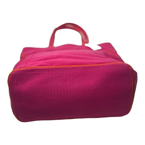NWT J. Jill Pink Canvas Tote Beach Bag - Picture 3 of 4